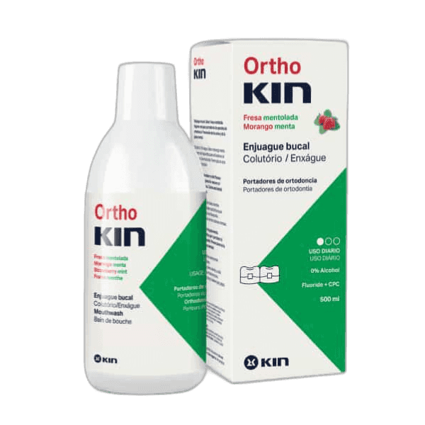 Imagen de ORTHOKIN ENJUAGUE BUCAL 1 FRASCO 500 ML SABOR FRESA MENTOLA