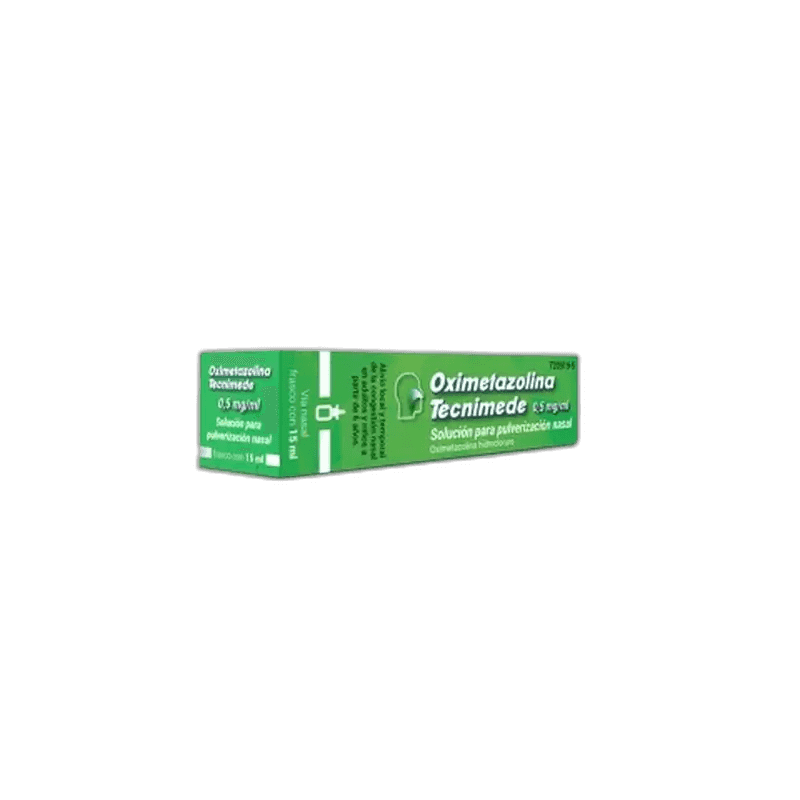 Imagen de OXIMETAZOLINA TECNIMEDE 0,5 mg/ml SOLUCION PARA PULVERIZACION NASAL 1 FRASCO 15 ml