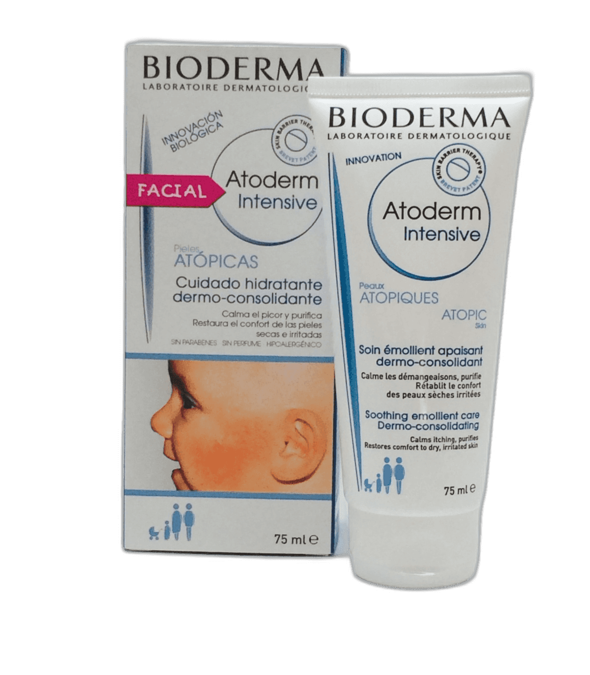 Imagen de PACK DUPLO ATODERM INTENSIVE FACIAL 75+75 ML