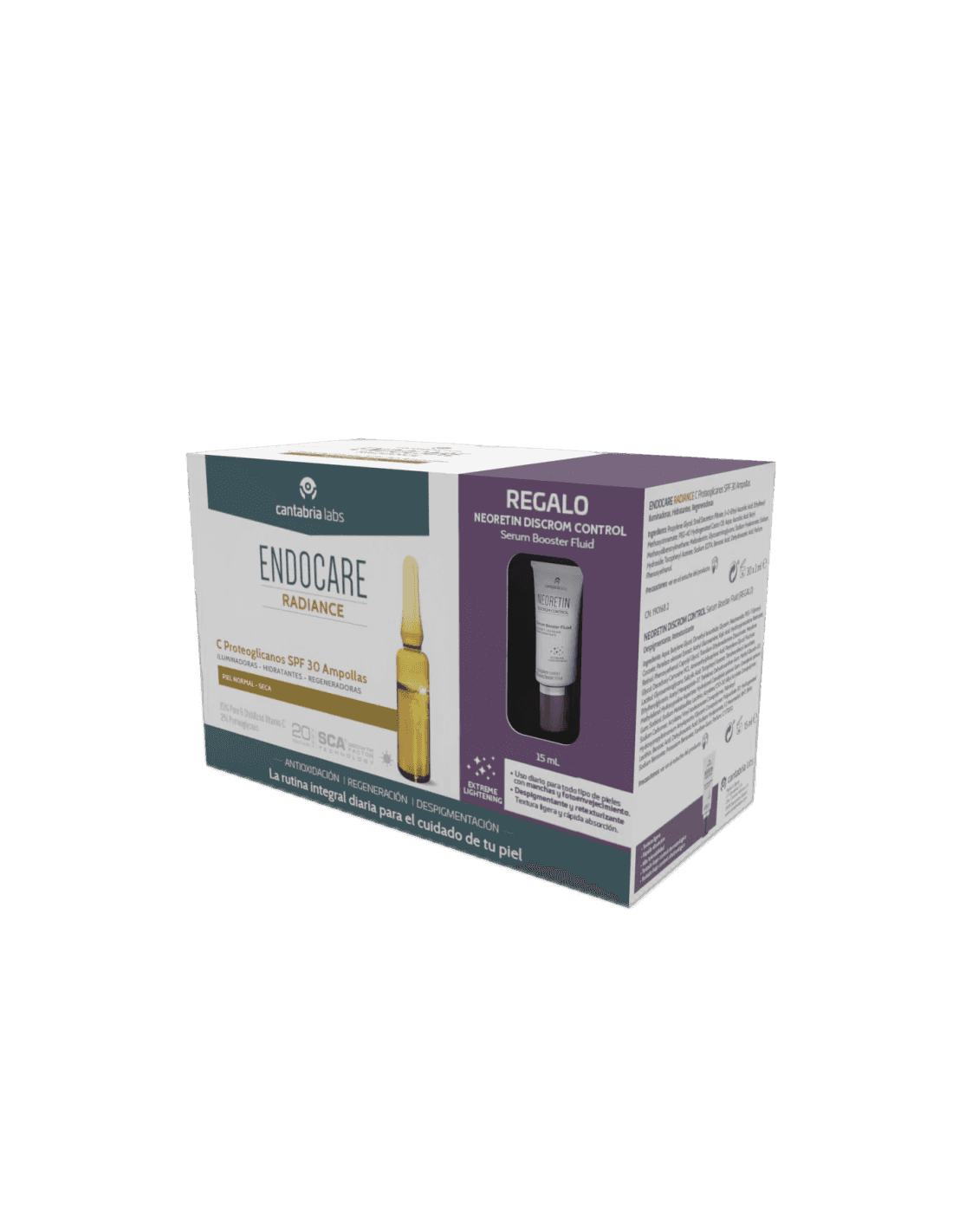 Imagen de PACK ENDOCARE RADIANCE C 20 PROTEO 30 AMP+ REGALO NEORETIN S