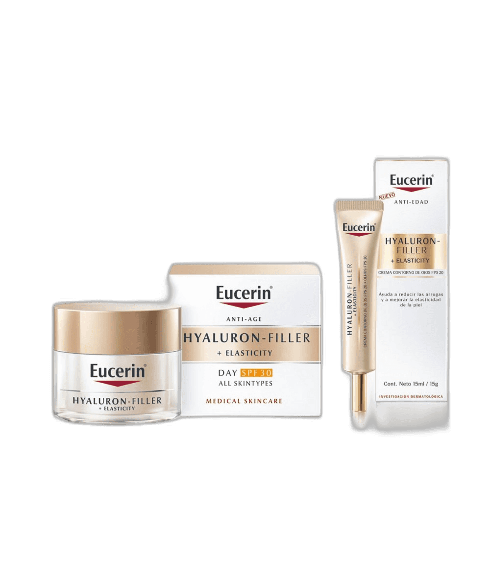 Imagen de PACK EUCERIN HYALURON + ELASTICITY FILLER SPF 30 +CONTORNO