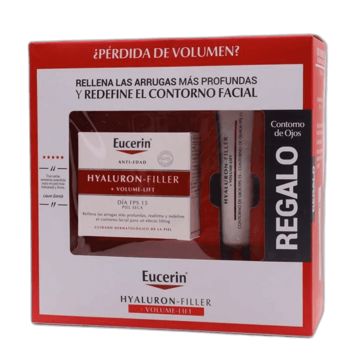 Imagen de PACK EUCERIN HYALURON FILLER VOLUMEN DIA PS + CONTORNO OJOS