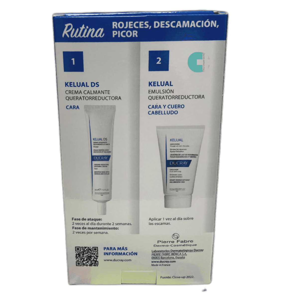 Imagen de PACK KELUAL DS CREMA 40 ML + EMULSION QUERATORREDUCTORA 50 M