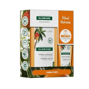 Imagen de Klorane Pack Champú Mango 400 Ml + Acondicionador Mango 50 Ml