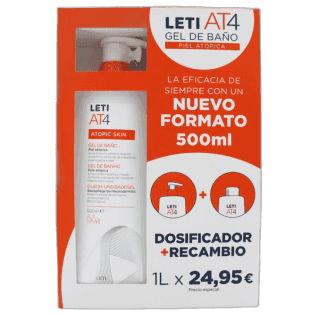 Imagen de PACK LETI AT4 GEL DE BAÑO 500 ML + REFILL 500 ML