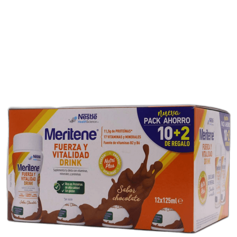 Imagen de PACK MERITENE DRINK CHOCOLATE 10+2