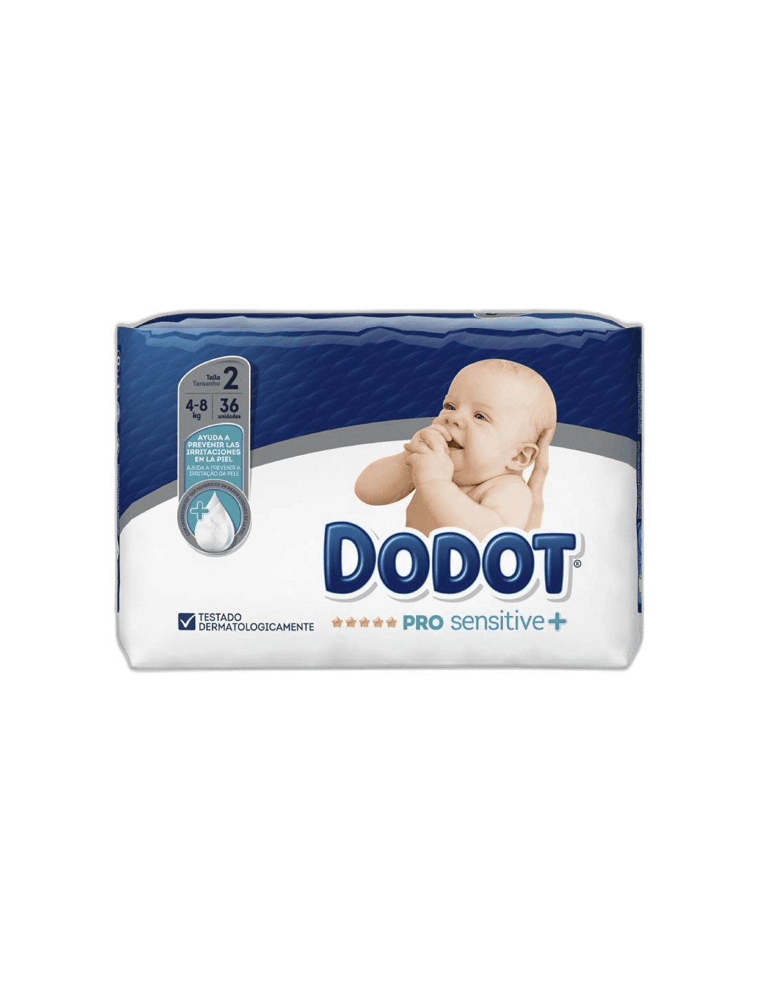 Imagen de PAÑAL INFANTIL DODOT PRO SENSITIVE T- 2 4-8 KG 36 U