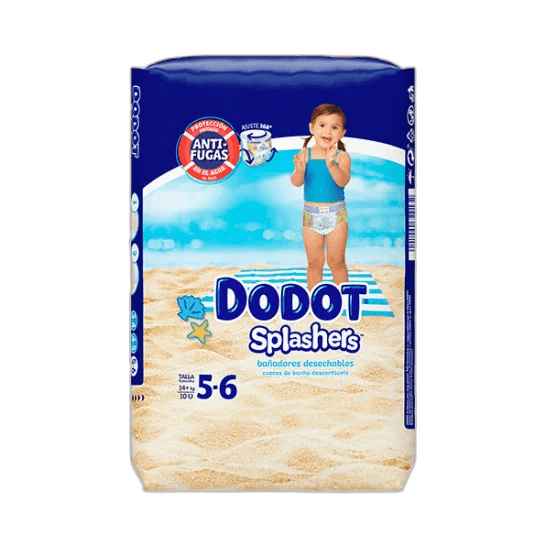 Imagen de PAÑAL INFANTIL DODOT SPLASHERS TALLA 5 12-15 KG 10 UNIDADES