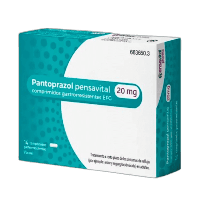 Imagen de PANTOPRAZOL PENSAVITAL EFG 20 mg 14 COMPRIMIDOS GASTRORRESISTENTES (BLISTER)