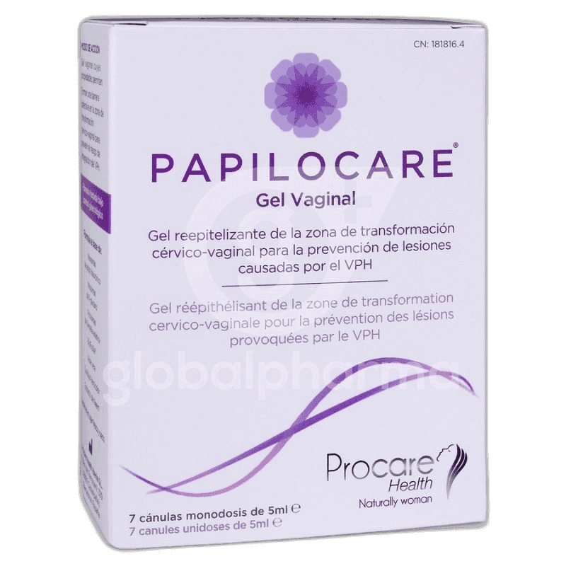 Imagen de PAPILOCARE GEL VAGINAL 7 CANULAS 5 ML