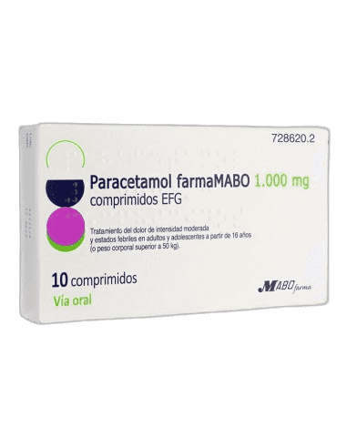 Imagen de PARACETAMOL FARMAMABO EFG 1000 mg 10 COMPRIMIDOS