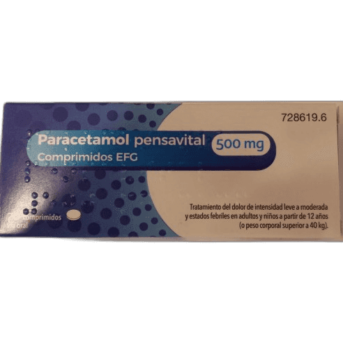 Imagen de PARACETAMOL PENSAVITAL EFG 500 mg 20 COMPRIMIDOS