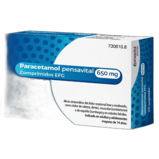 Imagen de PARACETAMOL PENSAVITAL EFG 650 mg 20 COMPRIMIDOS