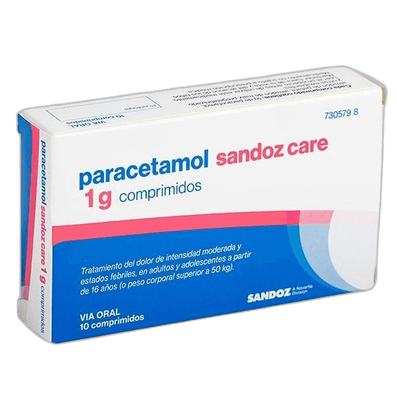 Imagen de PARACETAMOL SANDOZ CARE EFG 1 g 10 COMPRIMIDOS