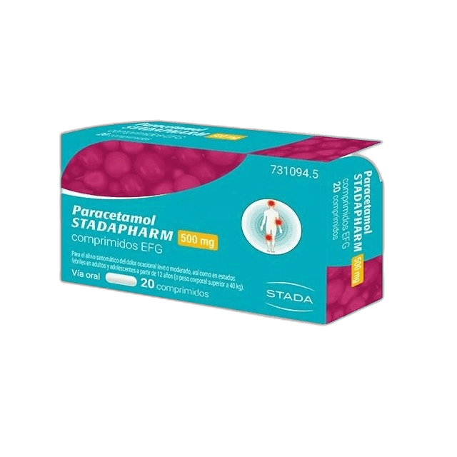 Imagen de PARACETAMOL STADAPHARM EFG 500 mg 20 COMPRIMIDOS