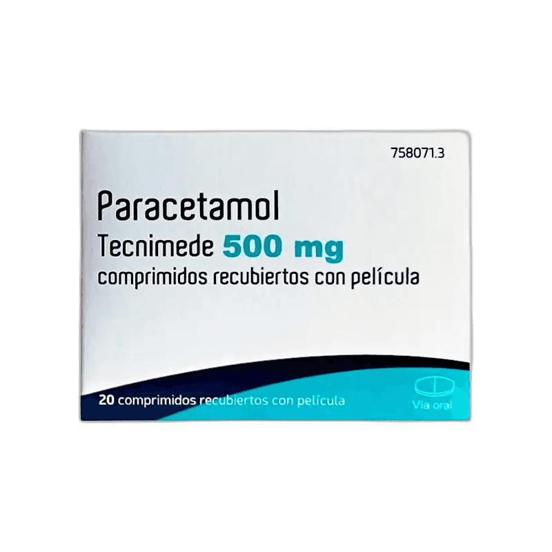 Imagen de PARACETAMOL TECNIMEDE 500 mg 20 COMPRIMIDOS RECUBIERTOS