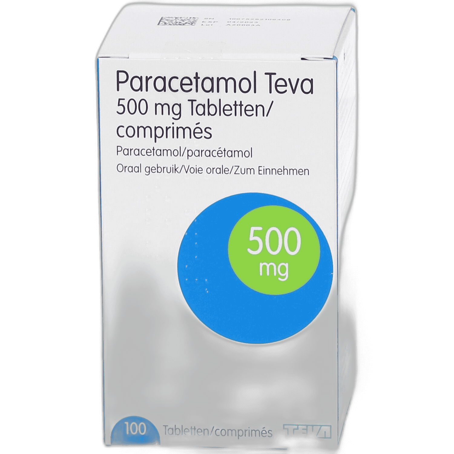 Imagen de PARACETAMOL TEVA GROUP 500 mg 20 COMPRIMIDOS
