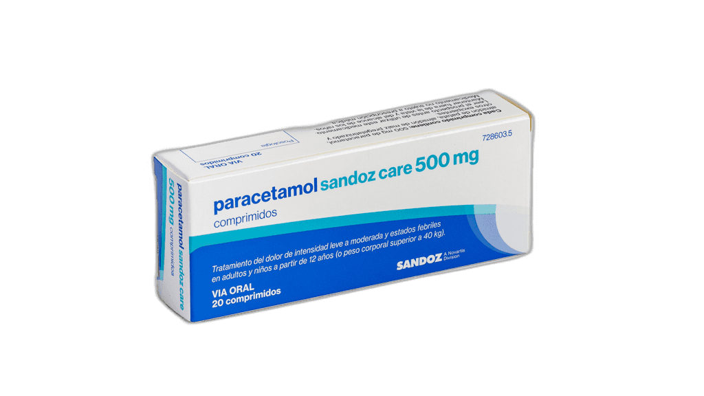 Imagen de PARACETAMOL/IBUPROFENO SANDOZ CARE 500 mg/200 mg 16 COMPRIMIDOS RECUBIERTOS