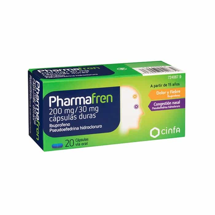 Imagen de Pharmafren 200/30 Mg 20 Cápsulas Duras