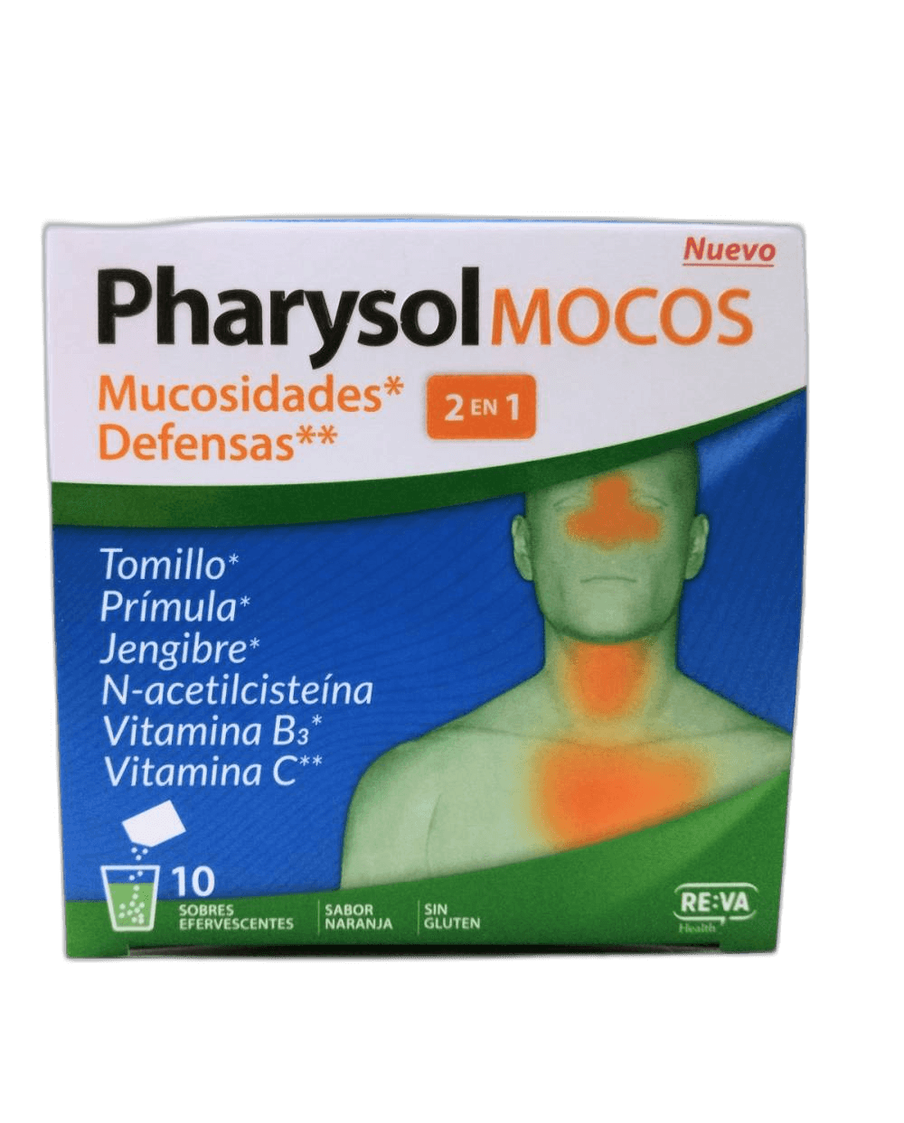 Imagen de PHARYSOLMOCOS 10 SOBRES EFERVESCENTES