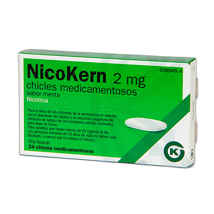Imagen de QUITT 2 mg 24 CHICLES MEDICAMENTOSOS (SABOR MENTA)