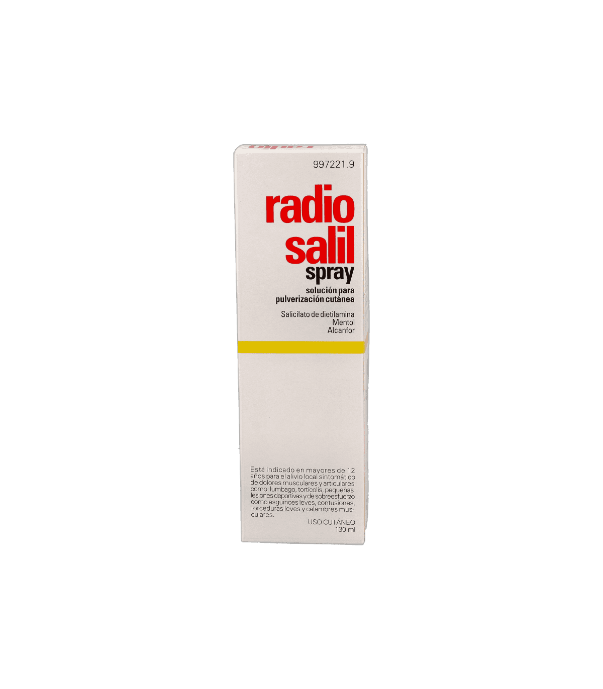 Imagen de RADIO SALIL AEROSOL CUTANEO EN SOLUCION 1 ENVASE 130 ml