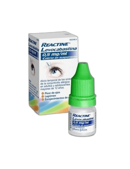 Imagen de REACTINE LEVOCABASTINA 0,5 mg/ml COLIRIO EN SUSPENSION 1 FRASCO 4 ml