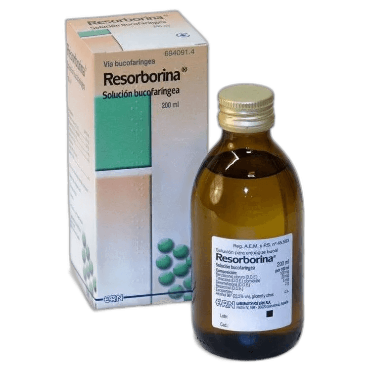 Imagen de RESORBORINA SOLUCION BUCAL 1 FRASCO 200 ml