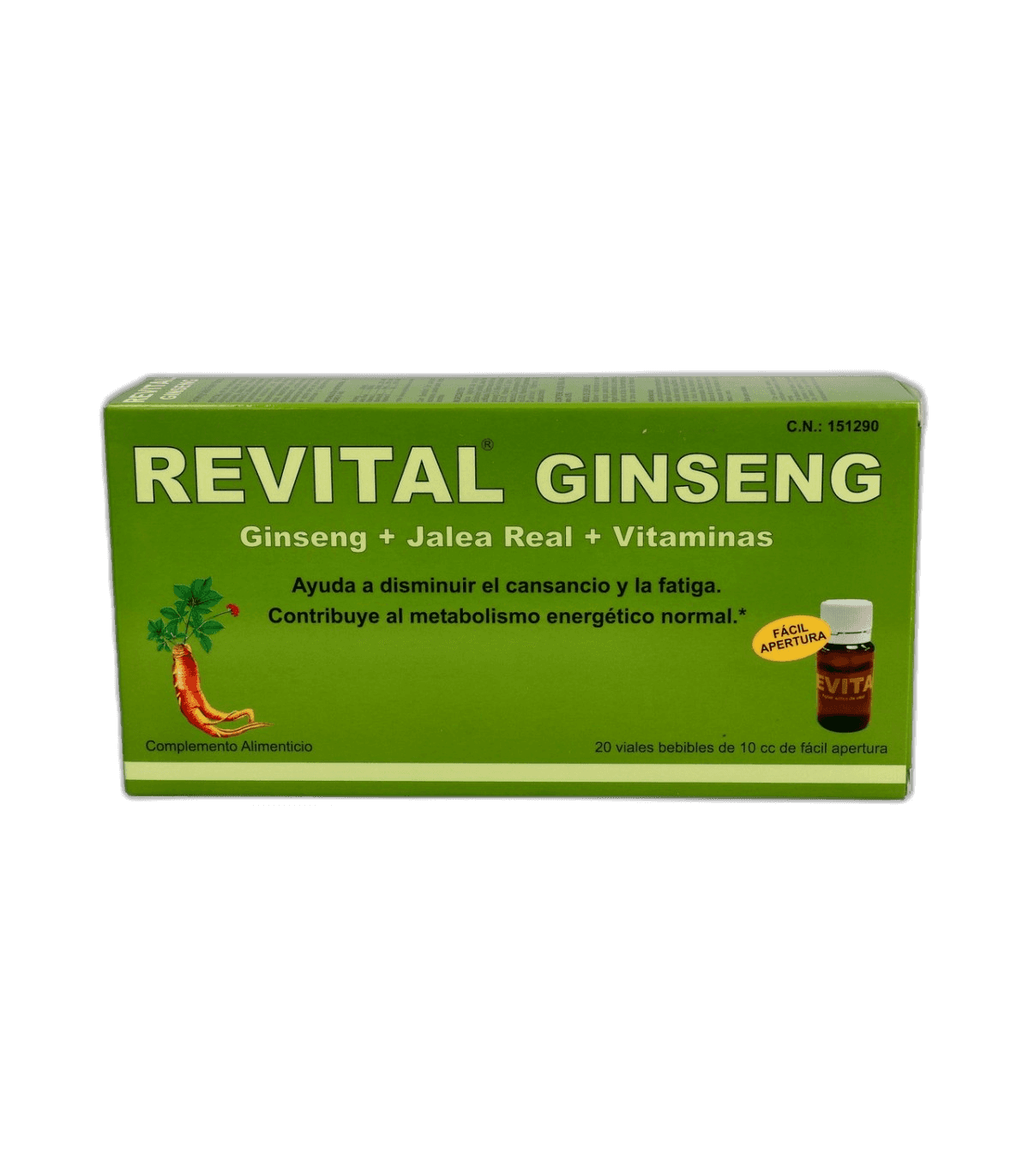 Imagen de REVITAL GINSENG+JALEA REAL+VIT.C 20 AMP.