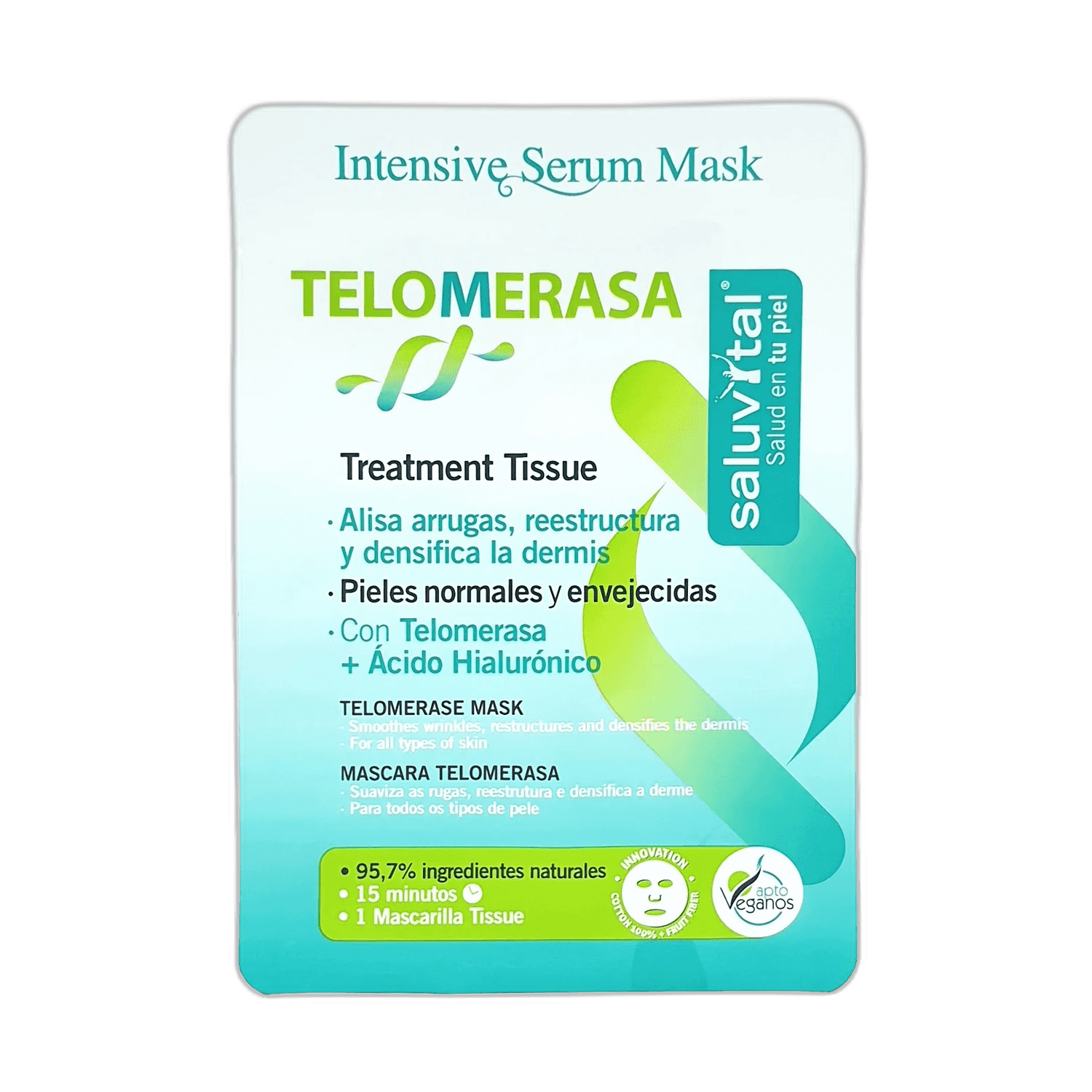 Imagen de SALUVITAL MASCARILLA TISSUE TELOMERASA 1 MASCARILLA 20 G