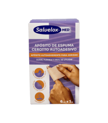 Imagen de SALVELOX MED FOAM PLASTER APOSITO ADHESIVO 1 APOSITO 1M X 6