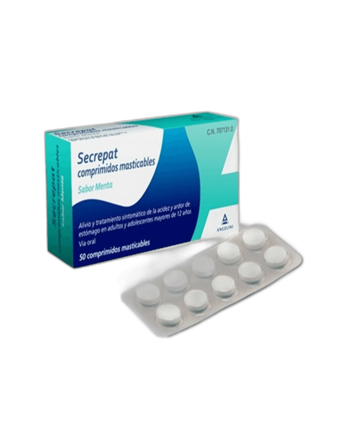 Imagen de SECREPAT 50 COMPRIMIDOS MASTICABLES (SABOR MENTA)