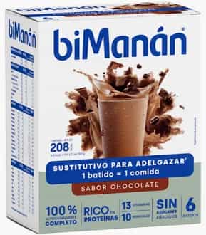 Imagen de Bimanan Batido Chocolate 250 Gramos 6 Uds