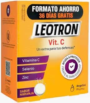 Imagen de Leotron Vitamina C 108 Comprimidos Efervescentes Sabor Naranja