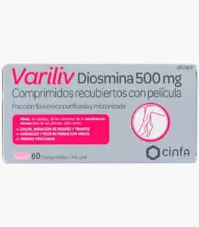 Imagen de Variliv Diosmina 500 Mg 60 Comprimidos