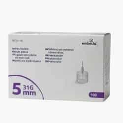 Imagen de Aguja Esteril Embecta Para Plumas 31G 0.25 Mm X 5 Mm 100 Uds