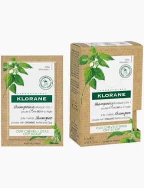Imagen 3 de Klorane Champú Mascarilla 2 en 1 Polvo Ortiga y Arcilla 8 Sobres
