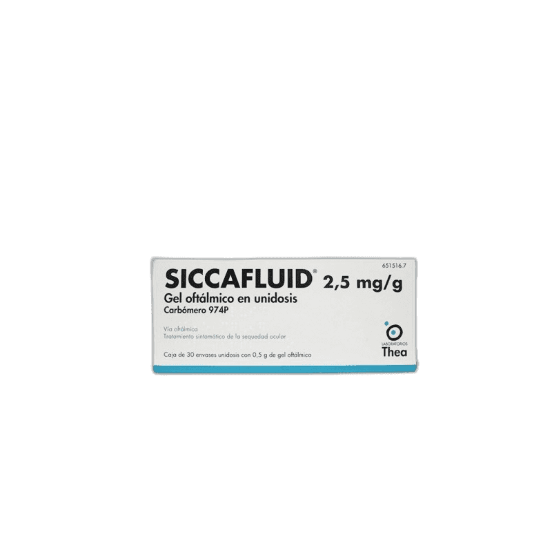 Imagen de SICCAFLUID 2,5 mg/g GEL OFTALMICO 30 MONODOSIS 0,5 g