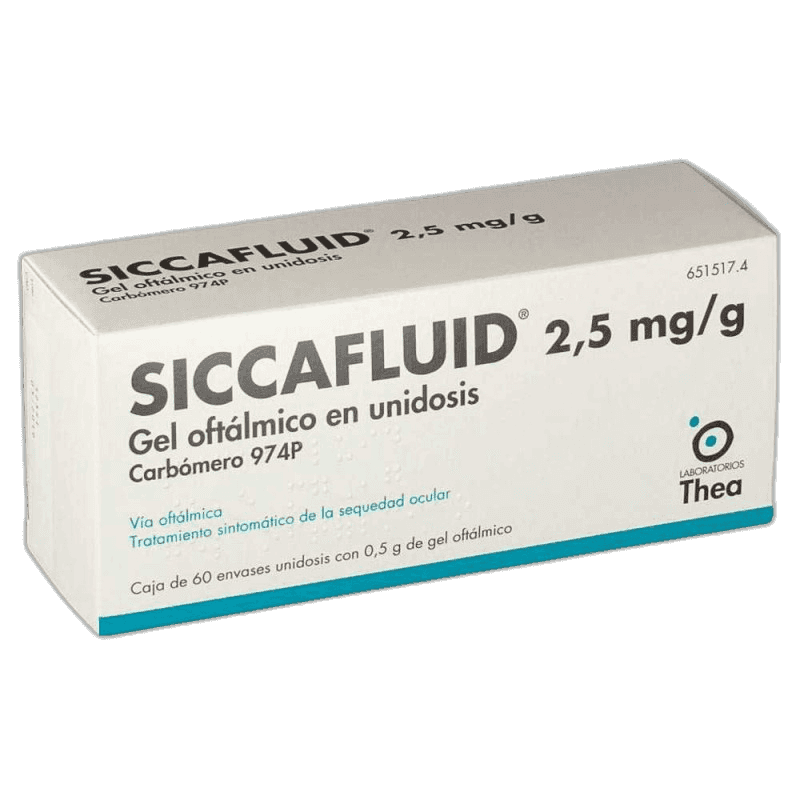 Imagen de SICCAFLUID 2,5 mg/g GEL OFTALMICO 60 MONODOSIS 0,5 g