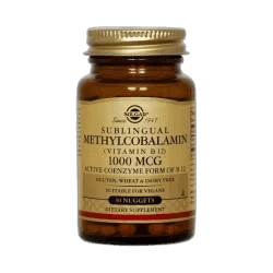 Imagen de SOLGAR METILCOBALAMINA 1000 MICROGRAMOS 30 COMP MASTI