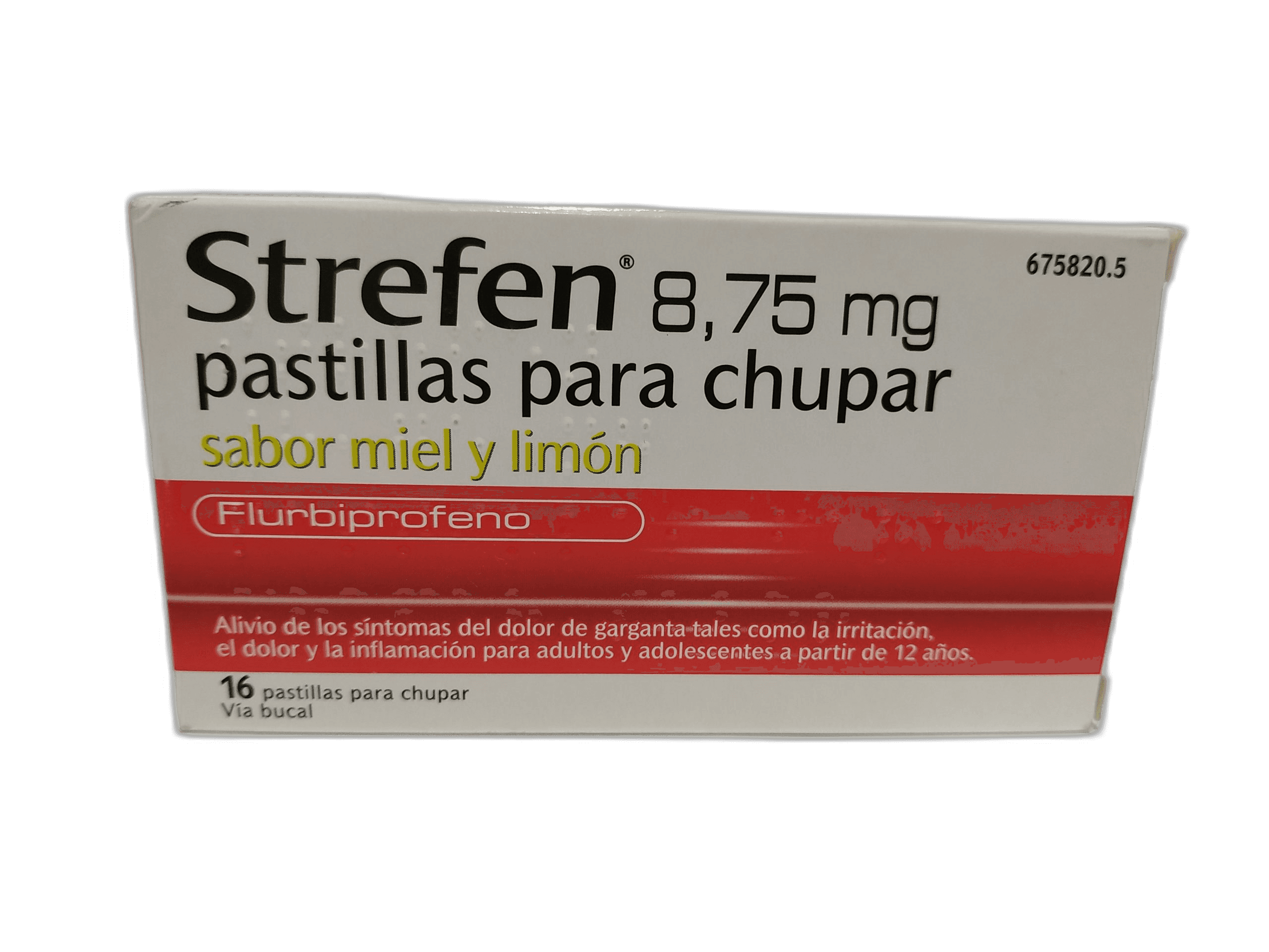 Imagen de STREFEN 8,75 mg 16 PASTILLAS PARA CHUPAR (SABOR MIEL Y LIMON)