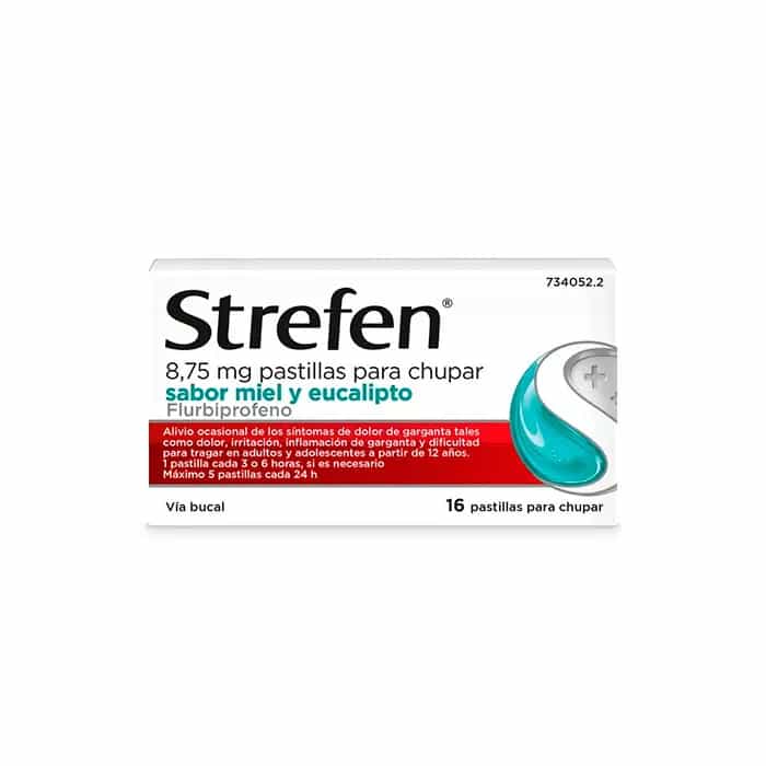 Imagen de STREFEN SABOR MIEL EUCALIPTO 16 PASTILLAS PARA CHUPAR