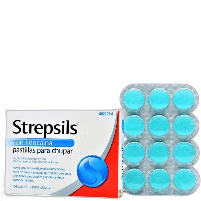 Imagen de STREPSILS CON LIDOCAINA 24 PASTILLAS PARA CHUPAR