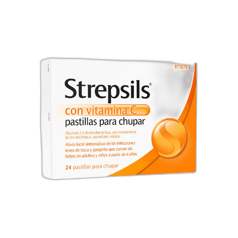 Imagen de STREPSILS CON VITAMINA C 24 PASTILLAS PARA CHUPAR