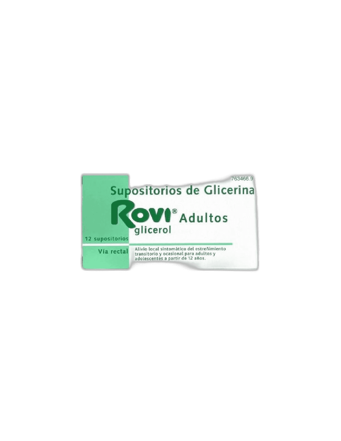 Imagen de SUPOSITORIOS DE GLICERINA ROVI ADULTOS 2,25 g 12 SUPOSITORIOS