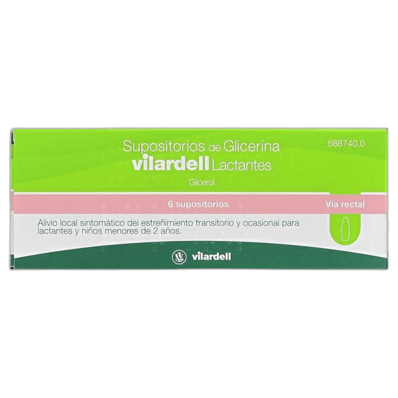 Imagen de SUPOSITORIOS DE GLICERINA VILARDELL LACTANTES 0,92 g 6 SUPOSITORIOS (BLISTER)