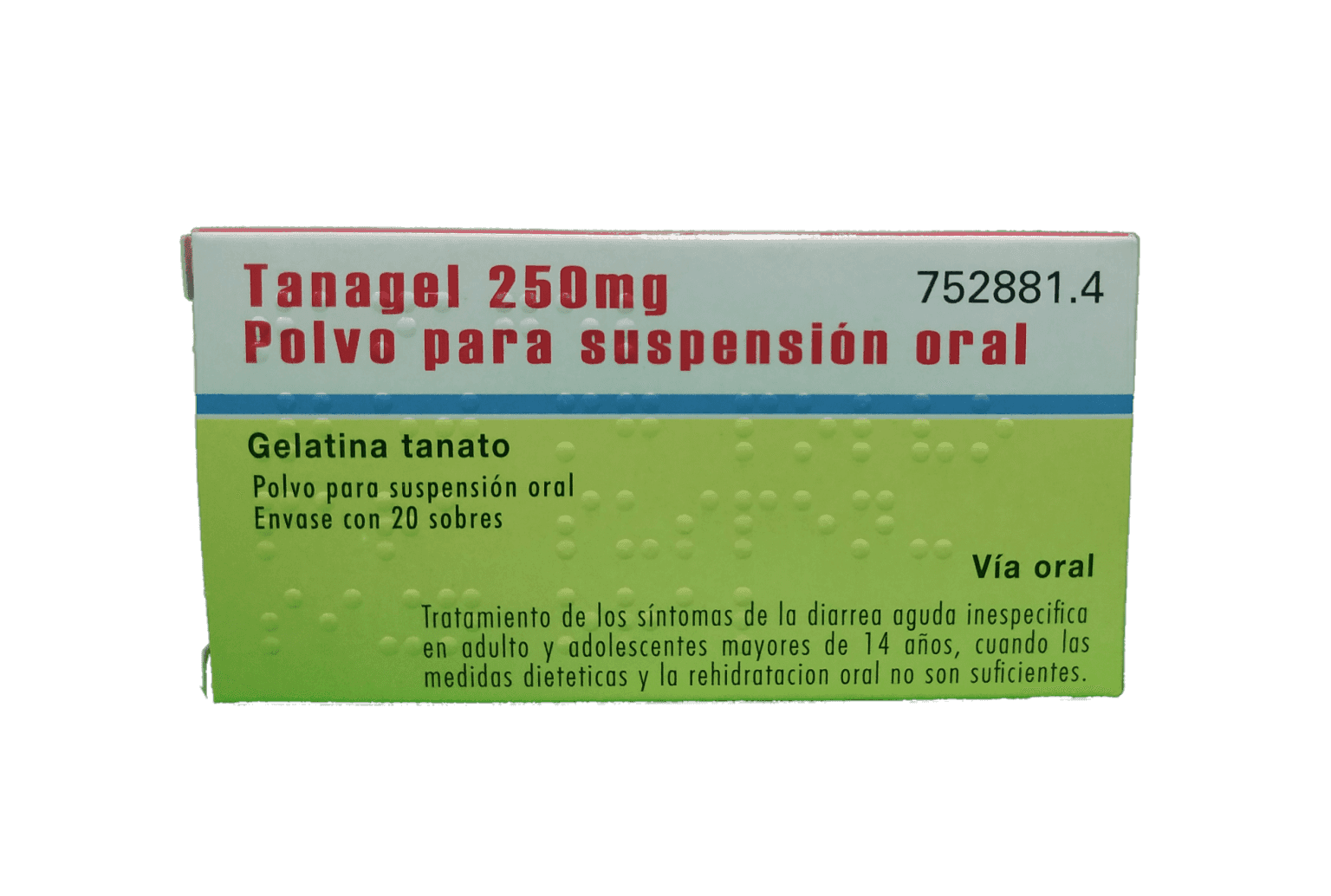 Imagen de TANAGEL 250 mg 20 SOBRES POLVO PARA SUSPENSION ORAL