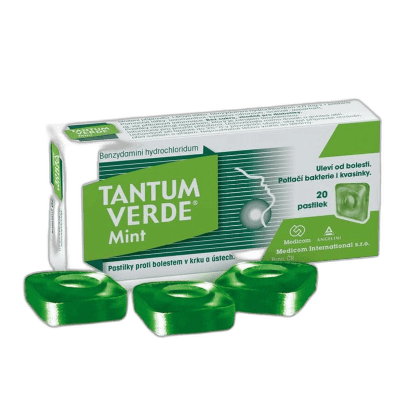 Imagen de TANTUM VERDE 3 mg 20 PASTILLAS PARA CHUPAR (SABOR MENTA)