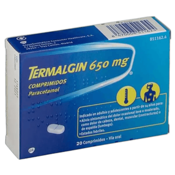 Imagen de TERMALGIN 650 mg 20 COMPRIMIDOS