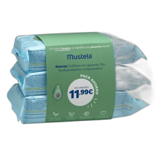 Imagen de TOALLITAS MUSTELA TRIO 60 UNIDADES
